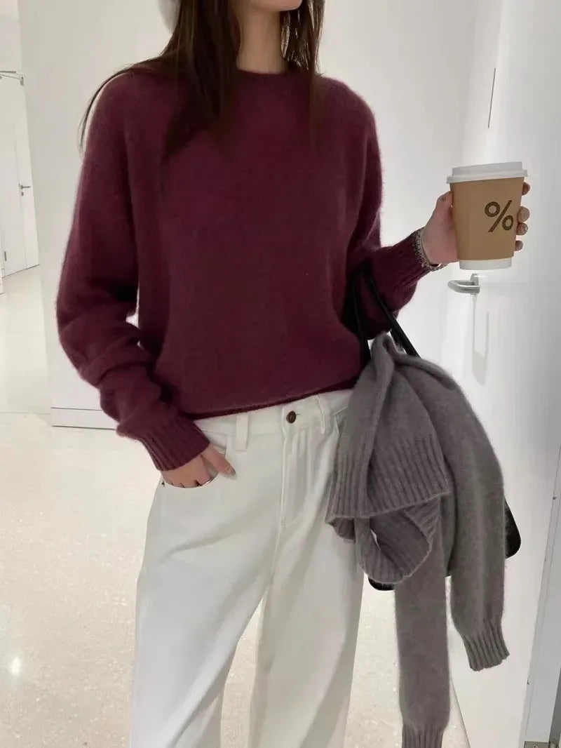 Premium Cashmere Turtleneck Sweater - Onyx Opal