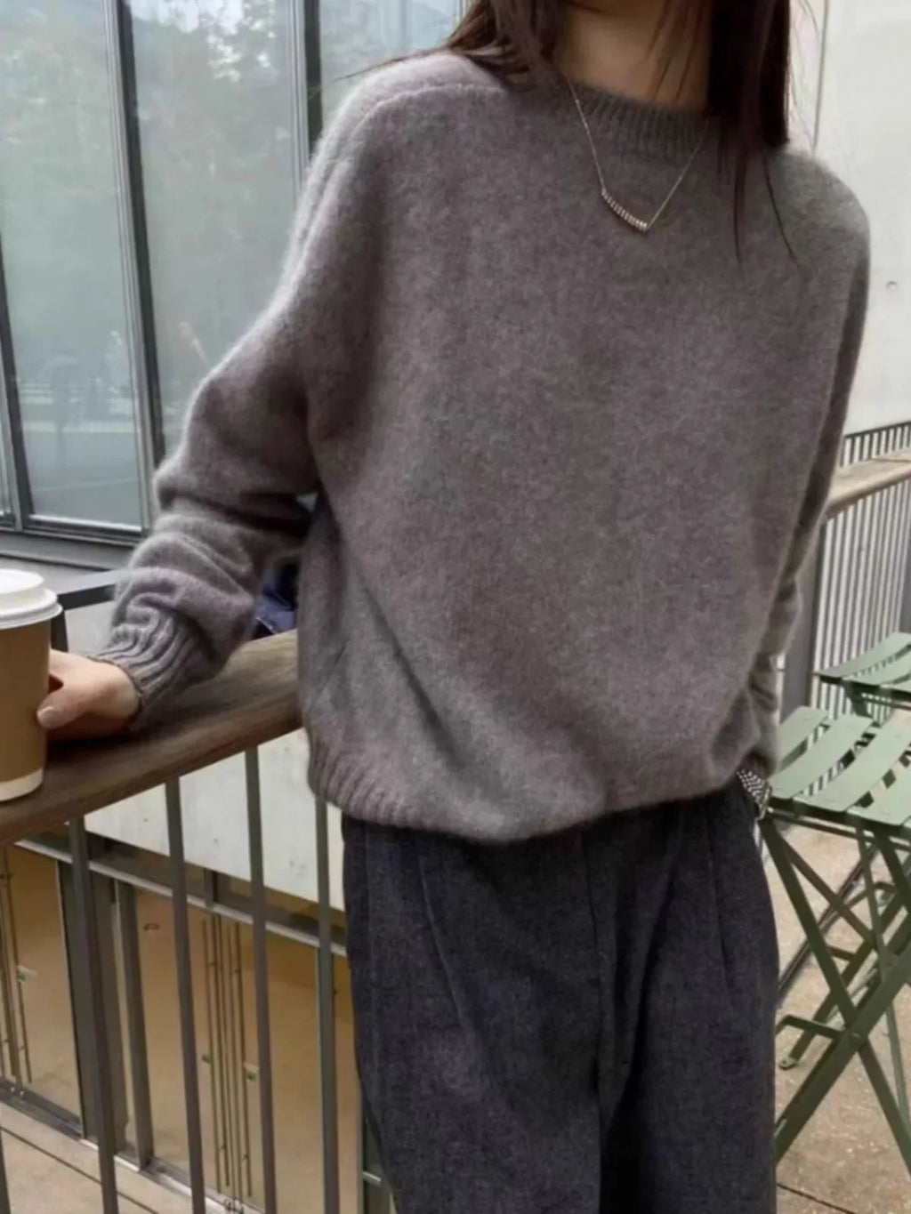 Premium Cashmere Turtleneck Sweater - Onyx Opal