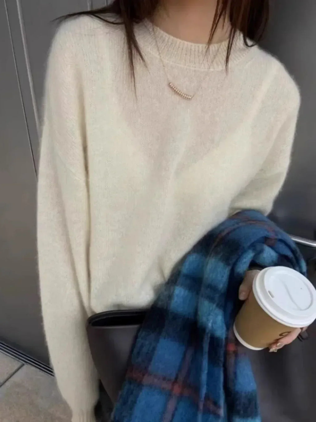 Premium Cashmere Turtleneck Sweater - Onyx Opal