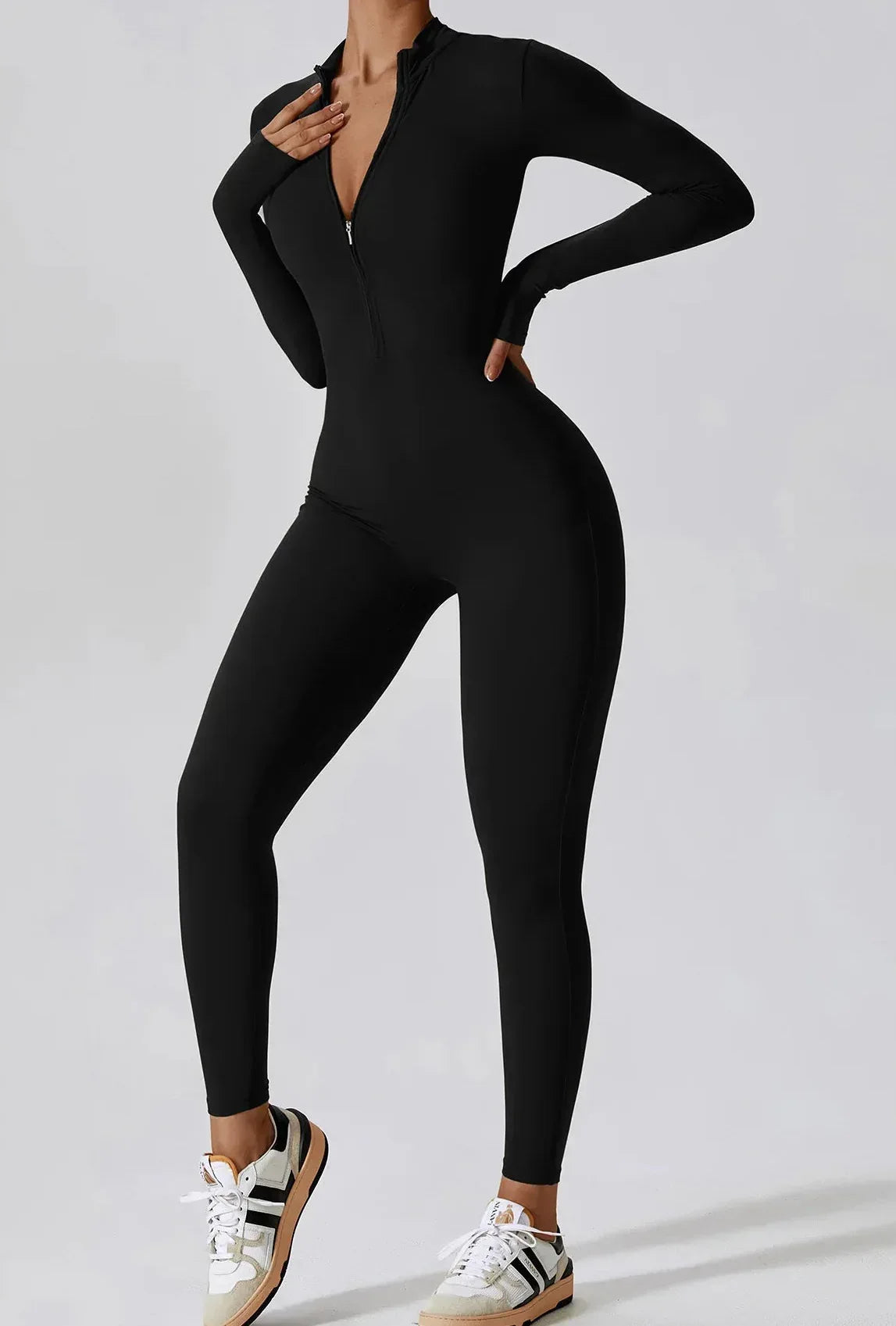 Women's Performance One-Piece Jumpsuit | Sculpting Activewear - Onyx Opal
