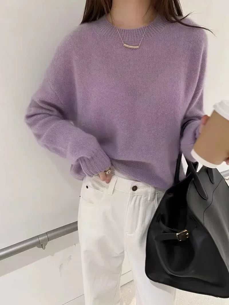 Premium Cashmere Turtleneck Sweater - Onyx Opal