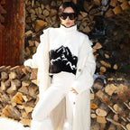 Alpine Ski Statement Knit — High-Neck Winter Sweater - Onyx Opal