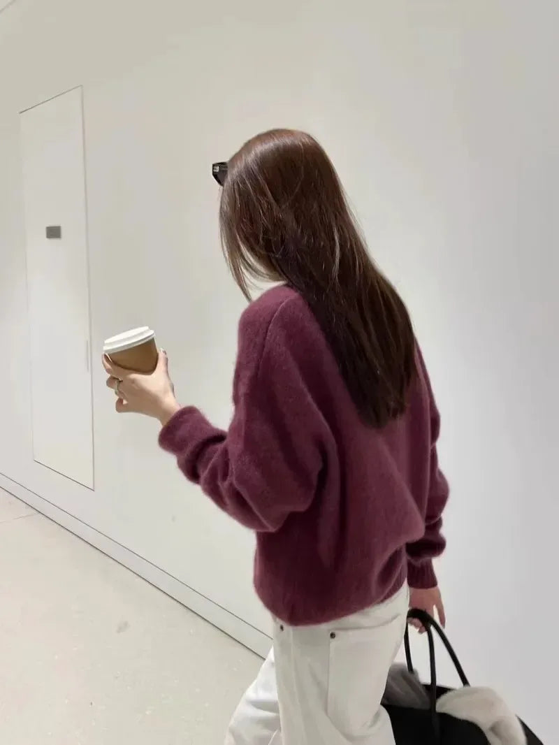 Premium Cashmere Turtleneck Sweater - Onyx Opal