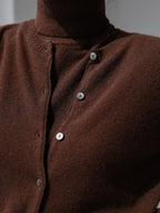 Knit Turtleneck 2-Piece Set — Vest + Cardigan - Onyx Opal